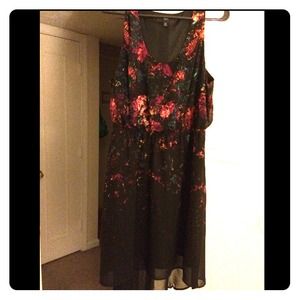 Floral high-low dress/forever21 lace top BUNDLE
