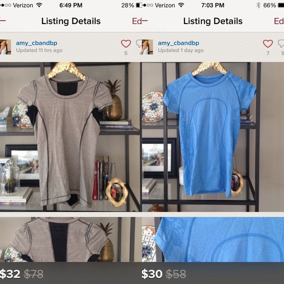 Sold Striped lululemon tee