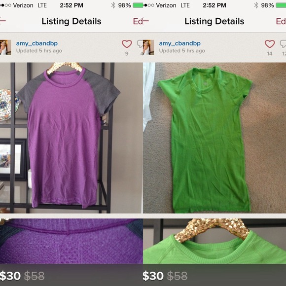 Sold in bundle Lululemon purple running tee