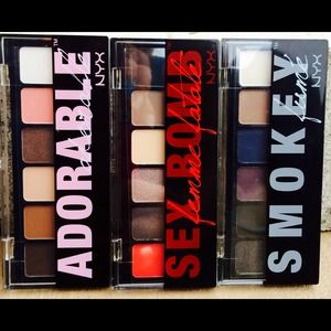 NYX PALLETS- SMOKEY, ADORABLE & SEX BOMB