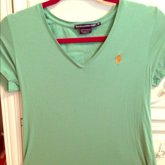 Green women polo shirt size M