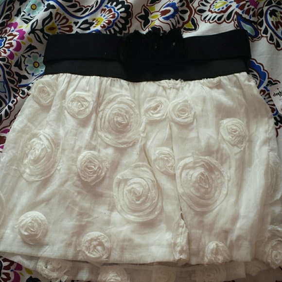 Floral skirt.