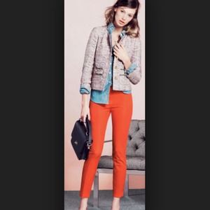 J. Crew Minnie Pant in Vibrant Flame