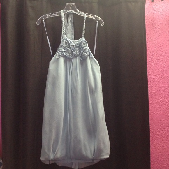BCBGENERATION light blue halter dress - Picture 1 of 3