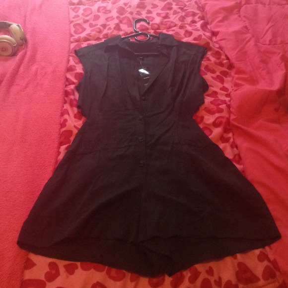 NWT BEBE cut-out black romper