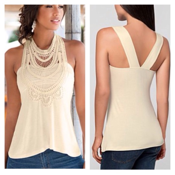 Tops - FINAL PRICE- CROCHET  DETAIL TOP