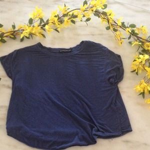 Super soft cropped blue brandy tee