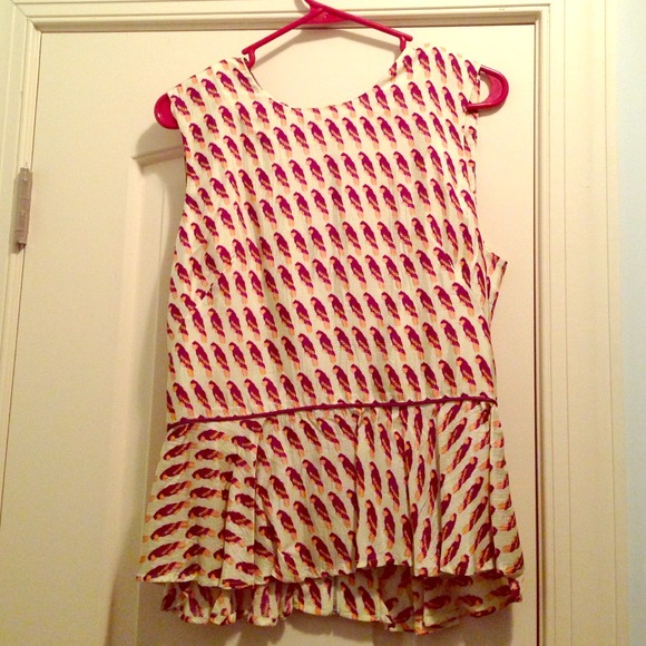 Parrot Peplum Top