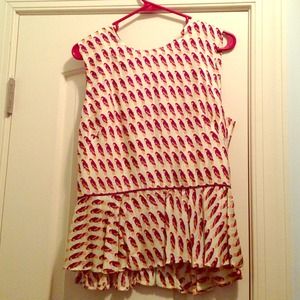 Parrot Peplum Top