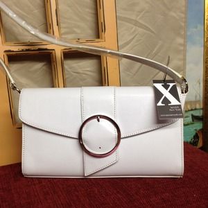 Maxx New York white leather purse