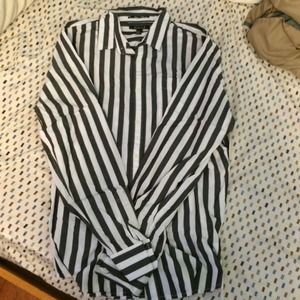 MENS!!! Black and white dressy shirt