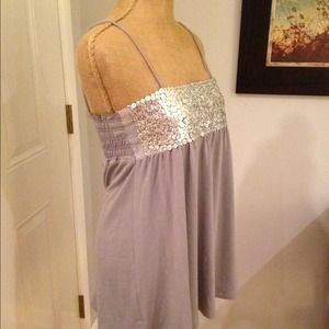 Sequin Gray Boutique Tank