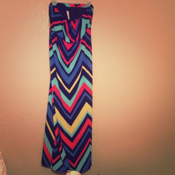 Chevron maxi dress