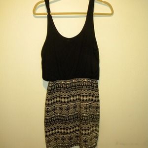 Black & Tribal print dress
