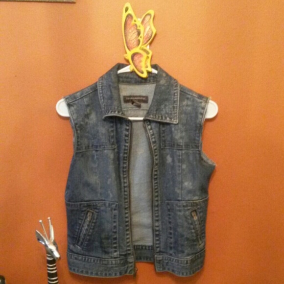 Denim vest! Lightly bleached