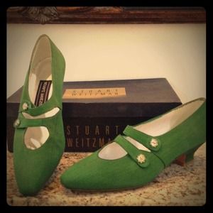 Green Stuart Weitzman Shoes
