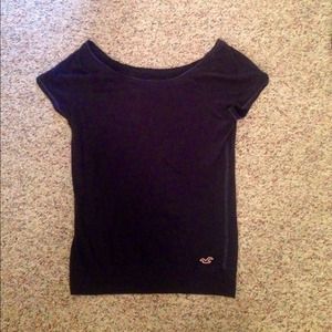 Hollister Navy Short Sleeve Top