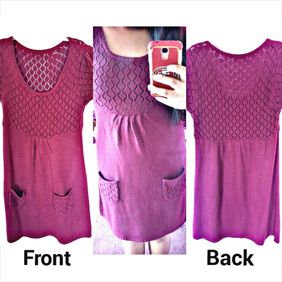 Dark magenta dress