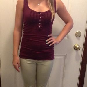 Maroon tank top