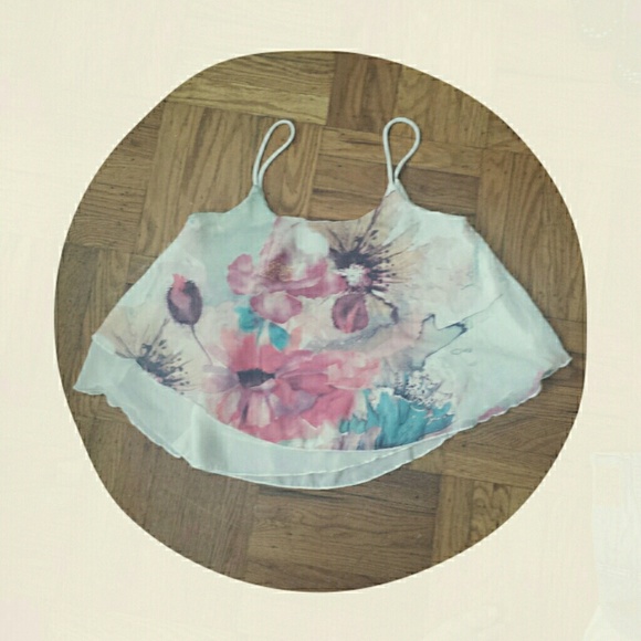 Flowy Watercolor Double-Layer Swing Tank - Picture 2 of 2
