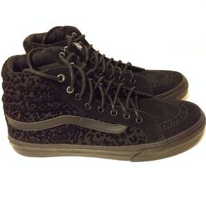 Vans shoes leopard print high tops Women's 8 NEW!!