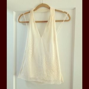 BCBG sequin halter top.