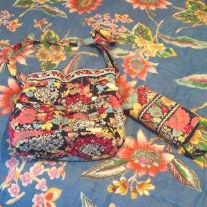 Vera Bradley satchel purse w/matching wallet
