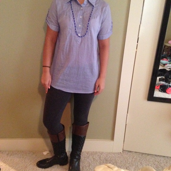 XXI Pin-Striped Collared Top💋