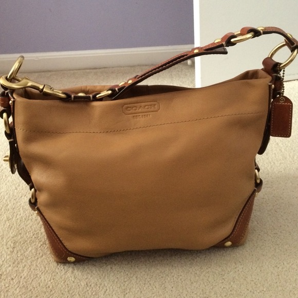 Coach tan handbag
