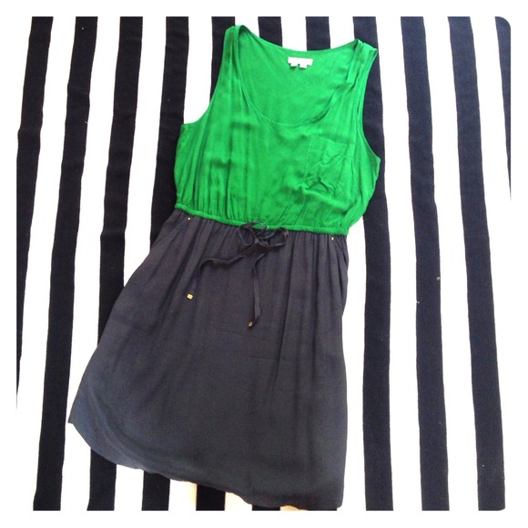 Anthropologie: Color block tank dress