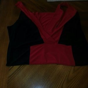 Bundle: bodycon dress,  black capri, pink shirt