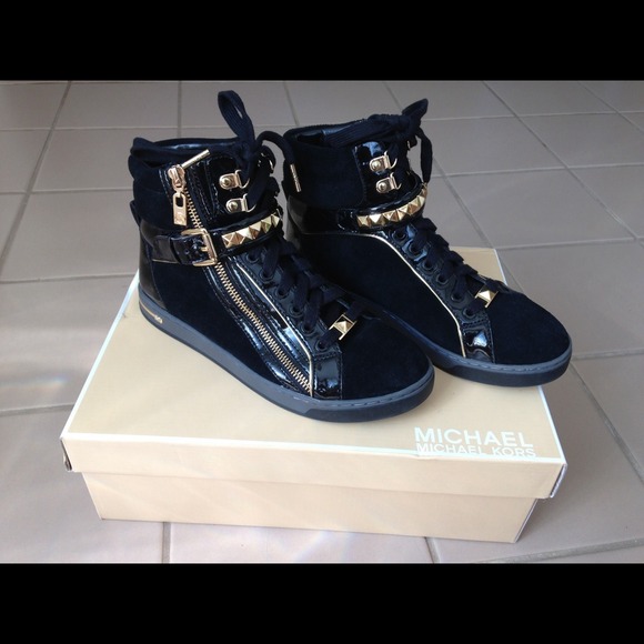 Michael Kors Shoes - Michael Kors Glam Studded High Top Black