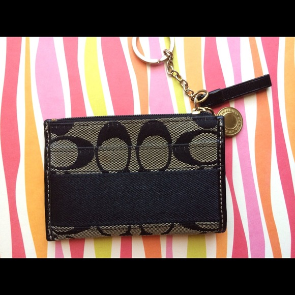 Small black Coach coin purse