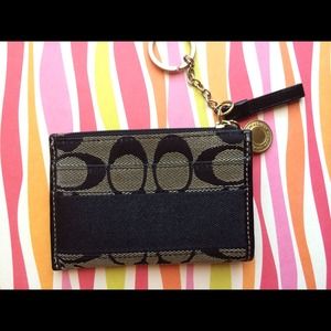 Small black Coach coin purse