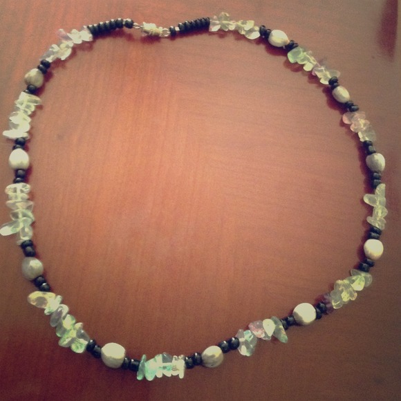 Waterfall rock necklace