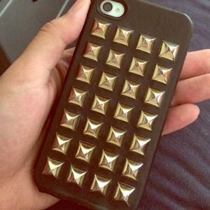 Golden studded iPhone 4/4s case