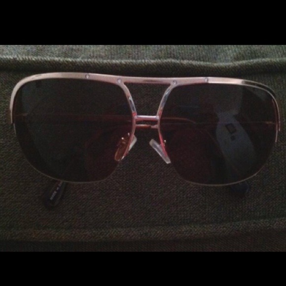 Gold trimmed sunglasses