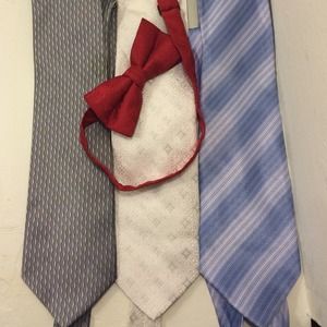 (Free Red Bowtie) Three Tie Bundle