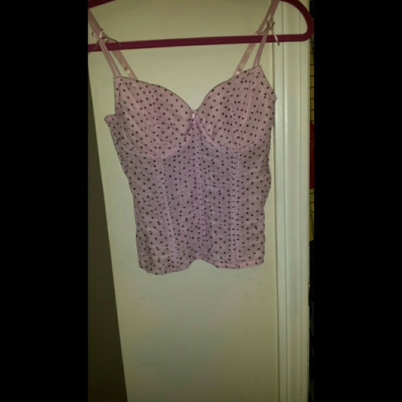 Pink polkadotted top