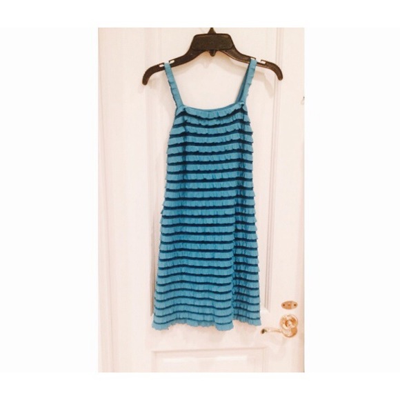 Blue ruffle dress