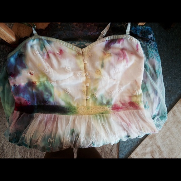 Traded 🔃AE Tie Dye Lace Summer Dress😍🌈 - Picture 3 of 4