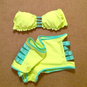 End of Summer Sale! VS Neon Two Piece Swimsuit