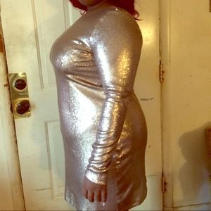 Sequin gold Kardashian Kollection dress