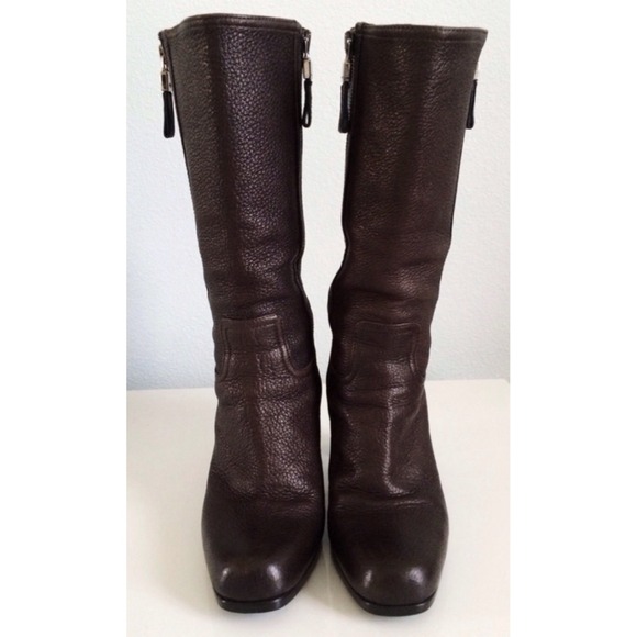 Prada chocolate brown boots