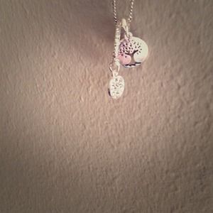 Silver Tree charm necklace!