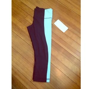 Black & Mint Lululemon Wunder Under Crop Leggings