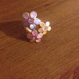 Sterling silver MOP pastel color ring