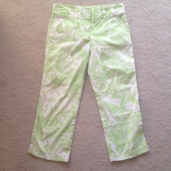 J. Crew Capri cropped lime green pants size 2