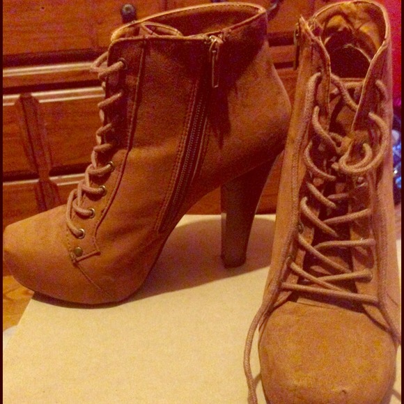 Carmel brown booties.