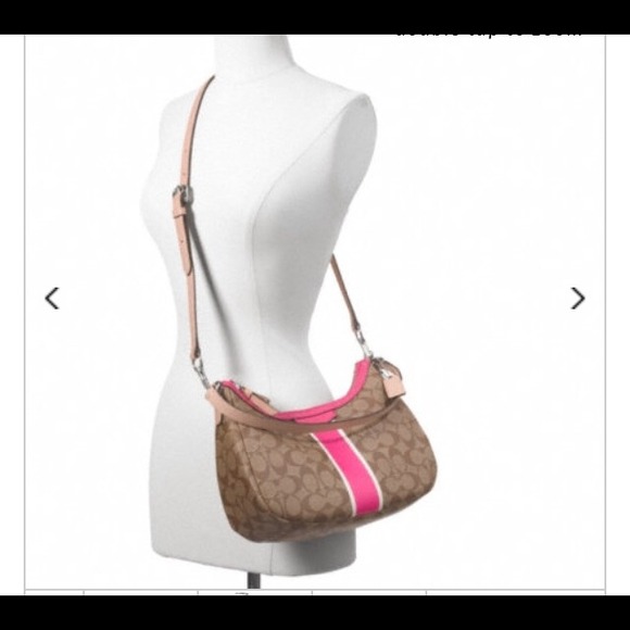 REDUCE PRICE 🐾SIGNATURE STRIPE DEMI CROSSBODY - Picture 2 of 3